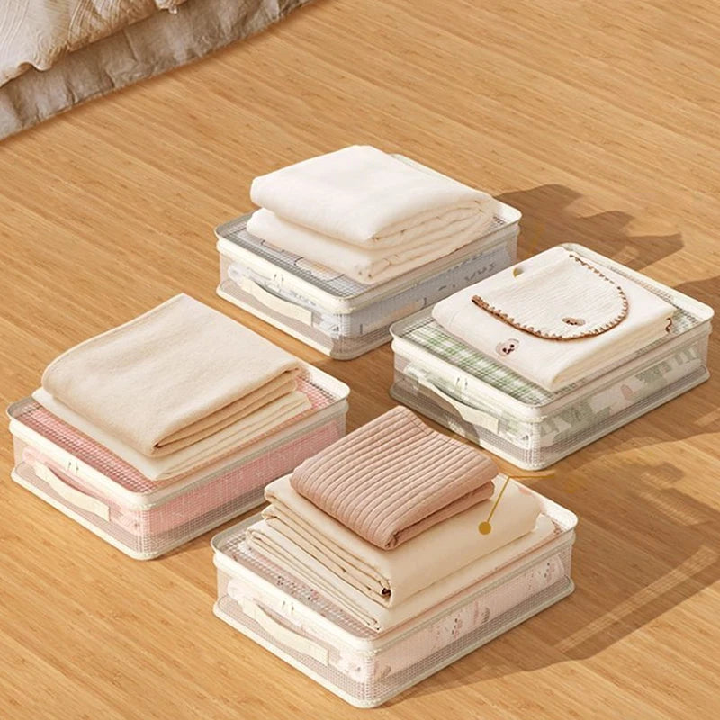 Four-piece Storage Bag Set for Bed Sheets and Duvet Covers, Extra Thick, Mildew-proof And Dust-proof.