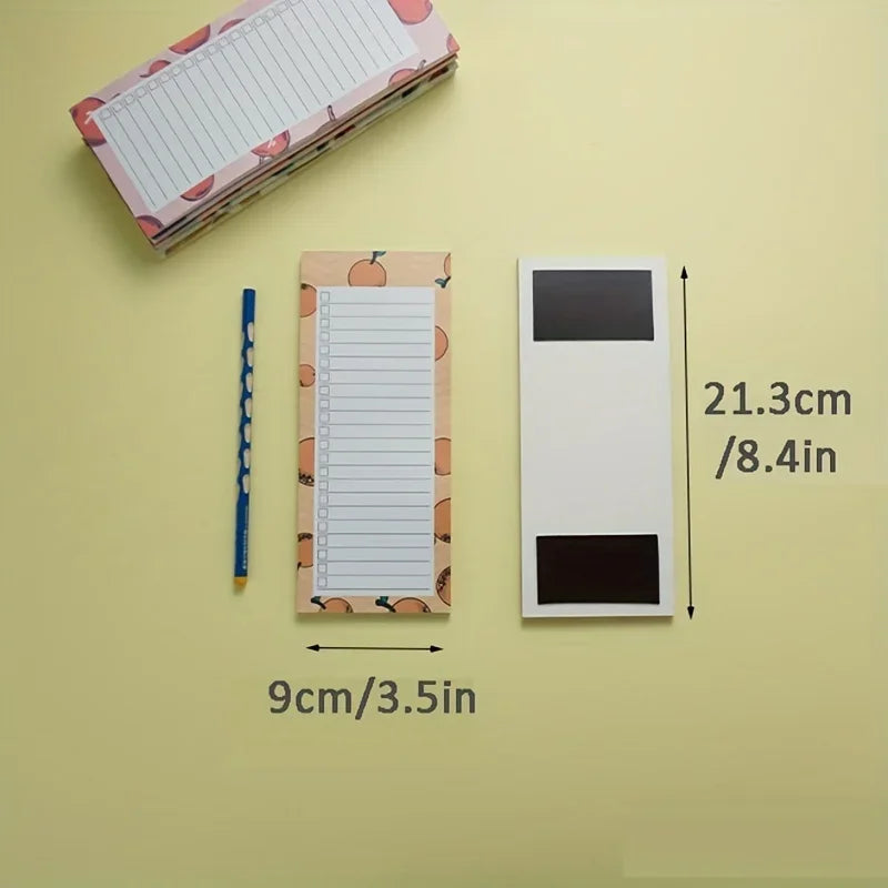 Magnetic Fridge Notepad – 50 Sheets, Grocery & To-Do List