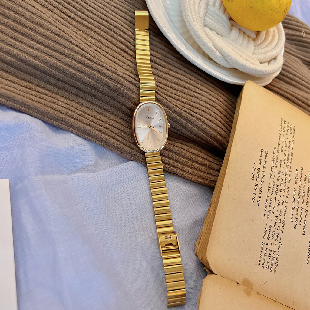 Women's Quartz Watch with Gold Bracelet