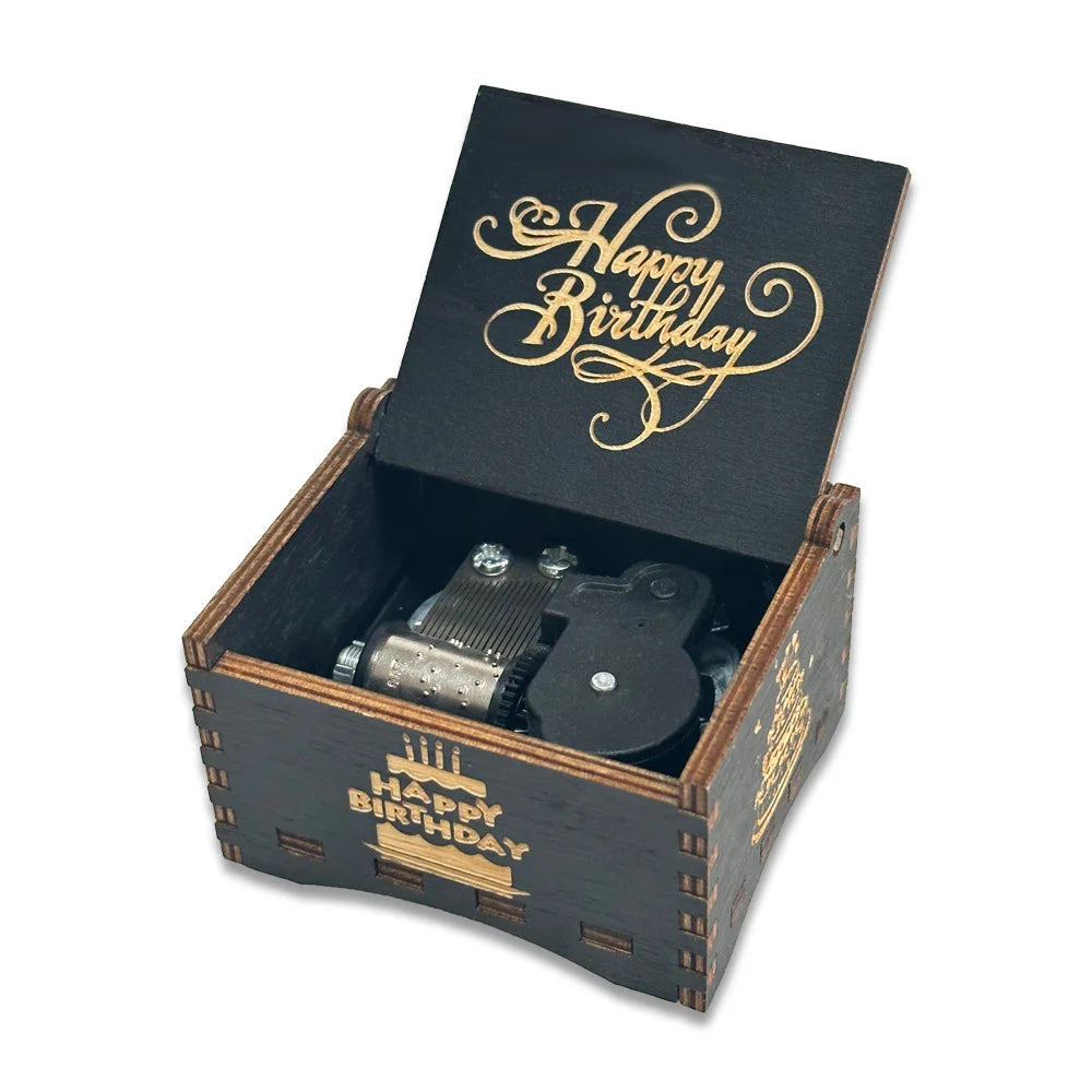 Wooden Wind-Up Music Box – Classic Melody Keepsake Gift