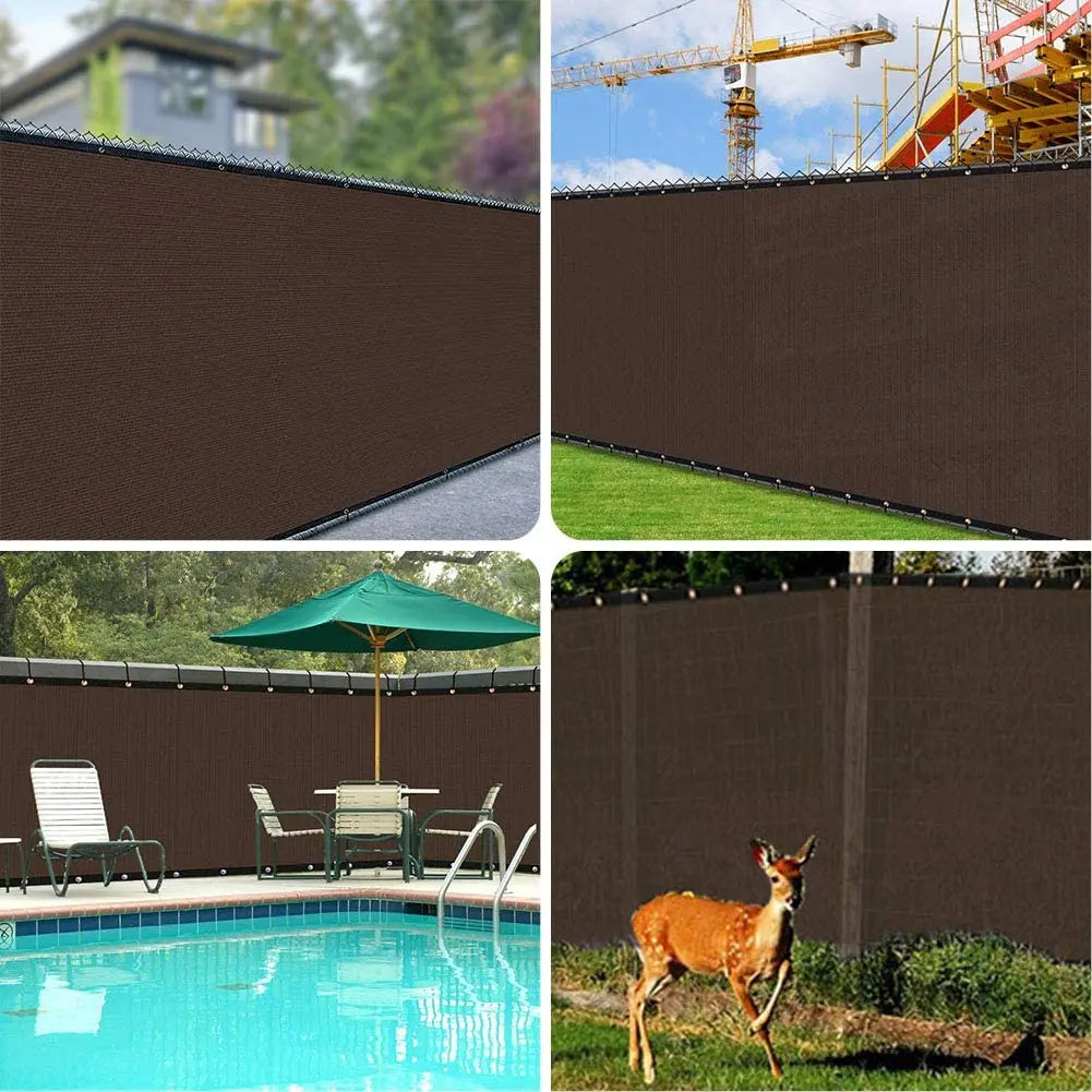 Patio Fence Privacy Screen Mesh with Grommets & Zip Ties