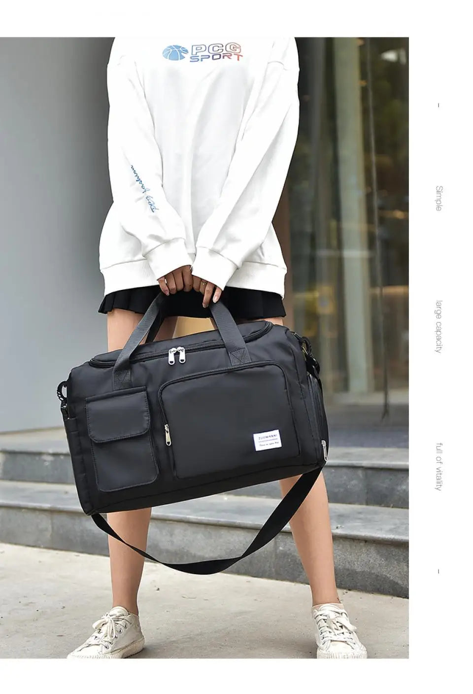 Duffle Bag with Shoe Compartment