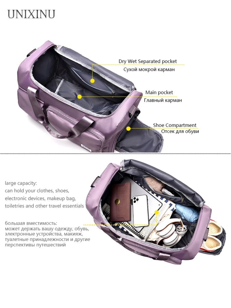 Duffle Bag with Shoe Compartment