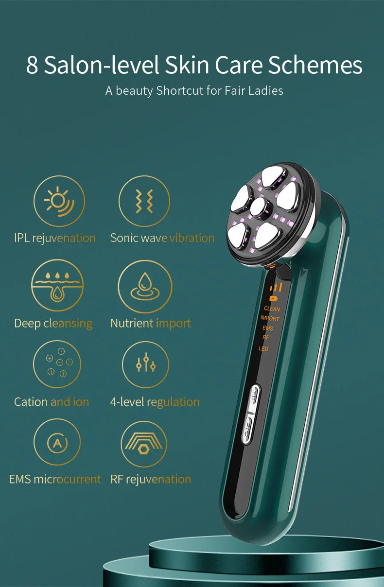 Microcurrent Facial & Neck Device - LED Photon Rejuvenation