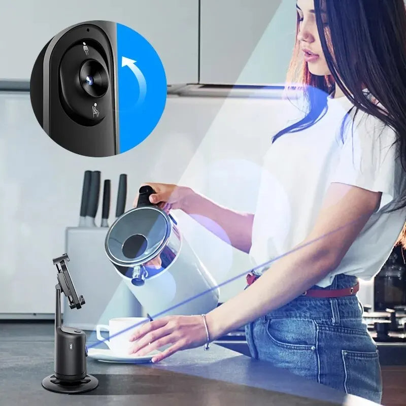 360° AI Face Tracking Phone Gimbal - Auto Stabilizer