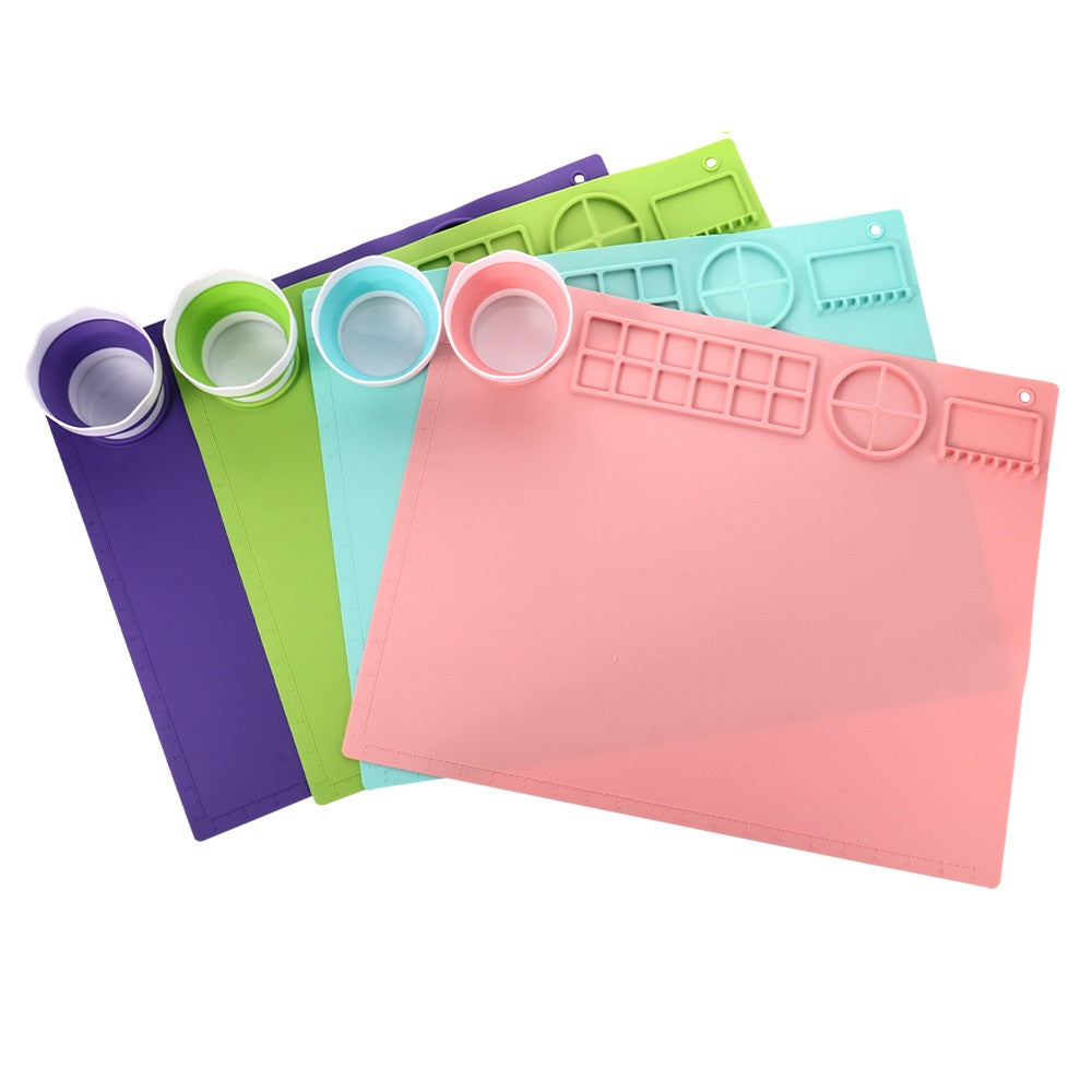 Silicone Double Bowl Painting Mat