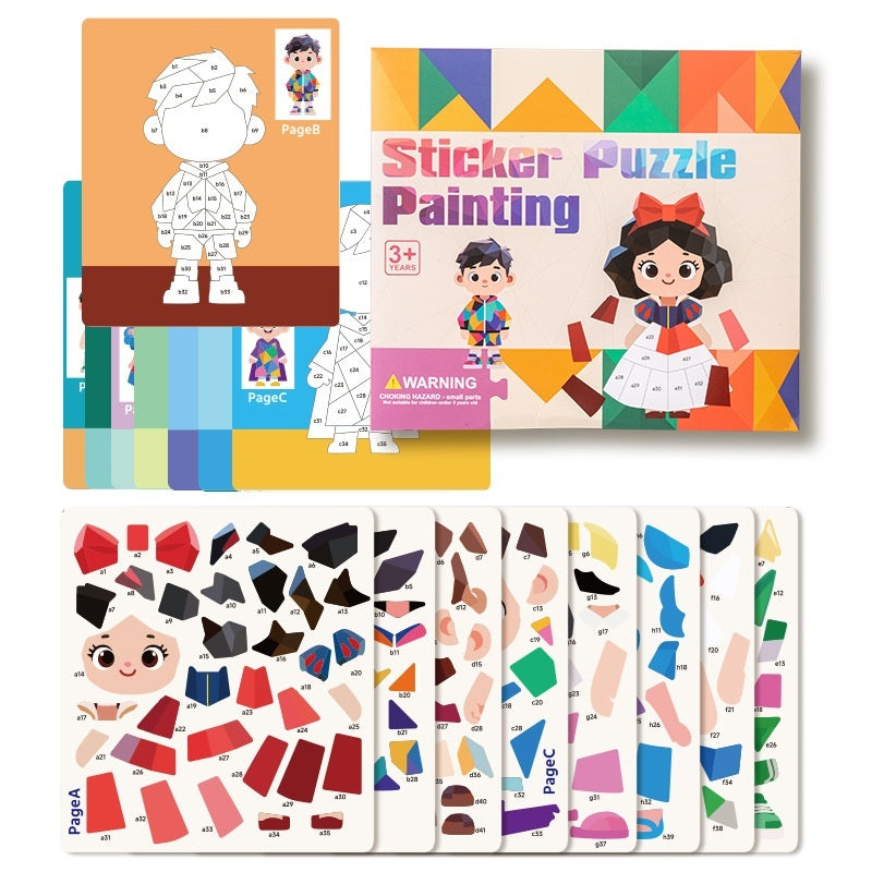 3D Geometric Stickers - Educational Craft Toy for Kids