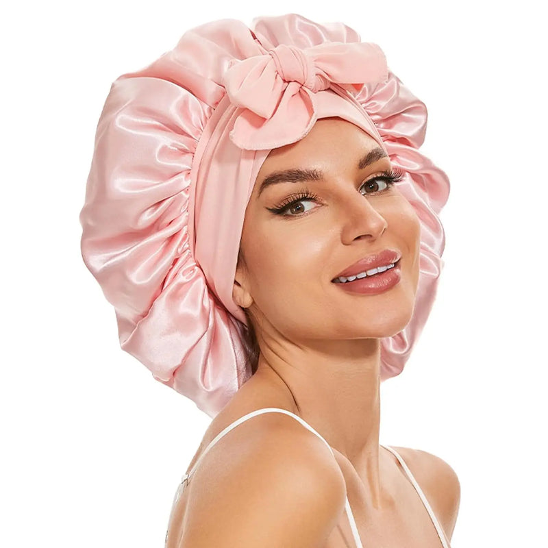 Satin Ribbon Hair Bonnet