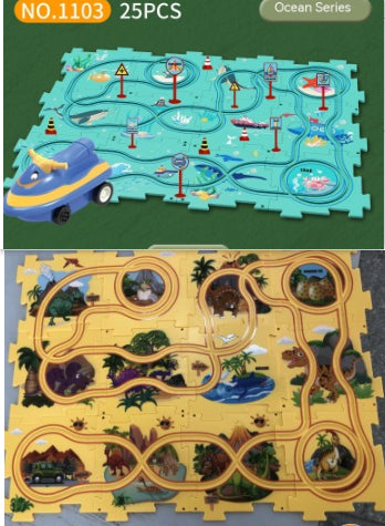 Electric Railroad Puzzle - DIY Construction Toy