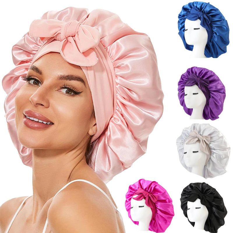 Satin Ribbon Hair Bonnet