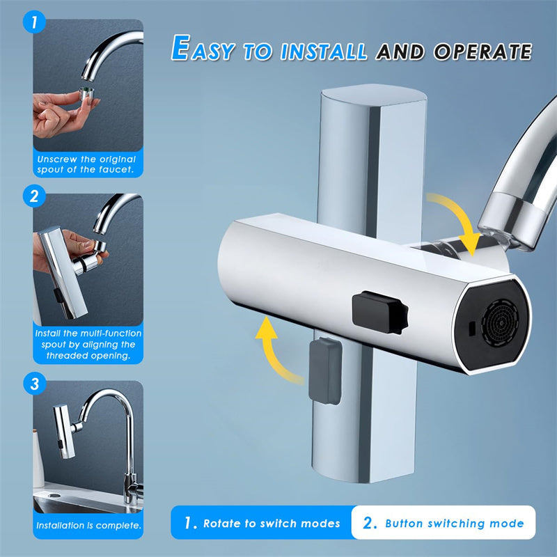 Rotating Faucet Nozzle - Splash-Proof Water Outlet