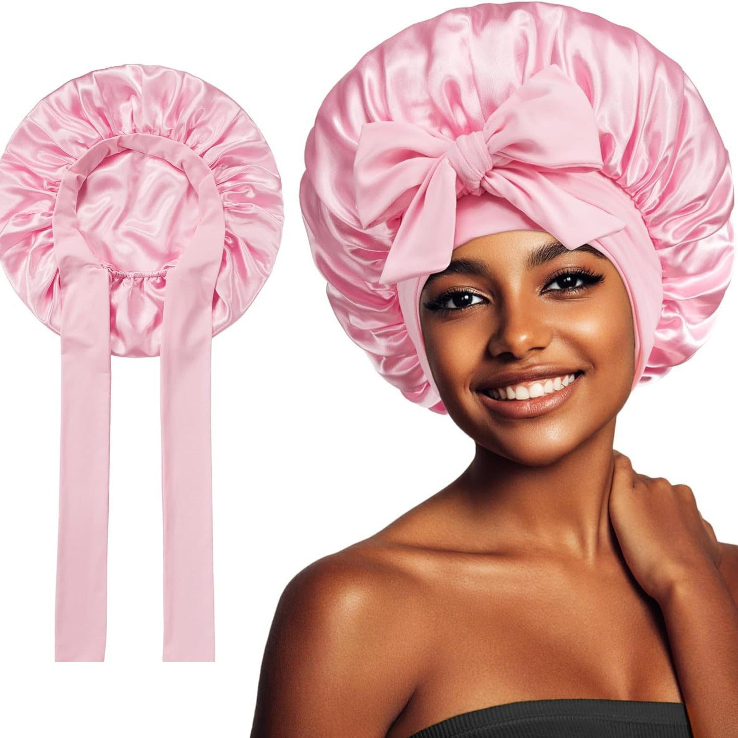 Satin Ribbon Hair Bonnet