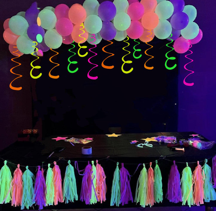 Fluorescent Spiral Party Decorations