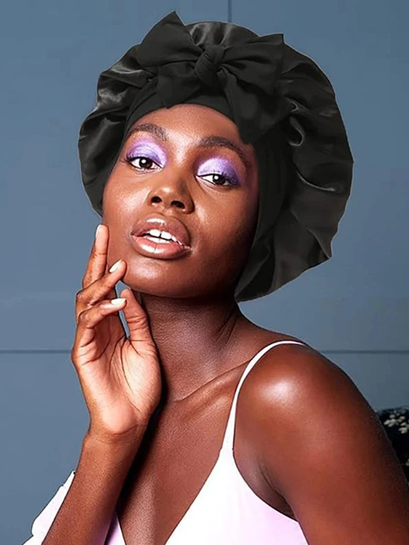 Satin Ribbon Hair Bonnet