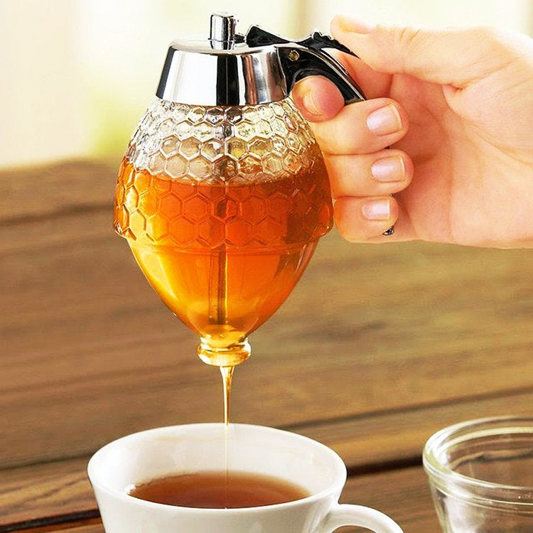 Honey Squeeze Bottle - Drip Dispenser Jar